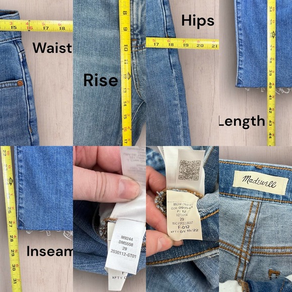 Madewell Blue Straight Leg Jeans - Picture 4 of 4